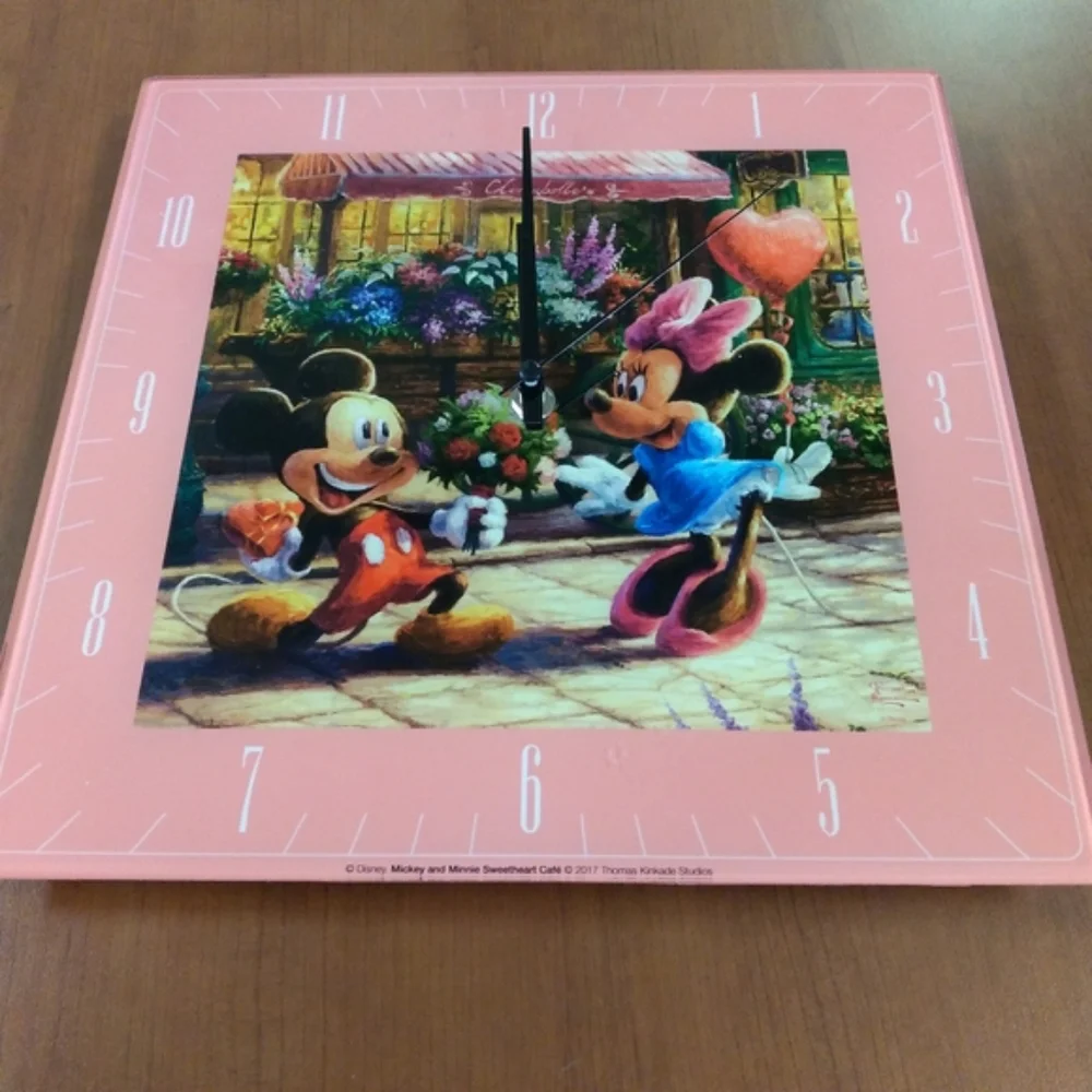 Mickey and Minnie Thomas Kinkade Clock